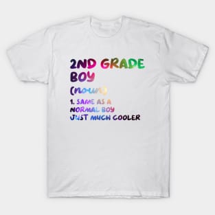 2nd Grade Boy Definition Funny Back To School Student T-Shirt